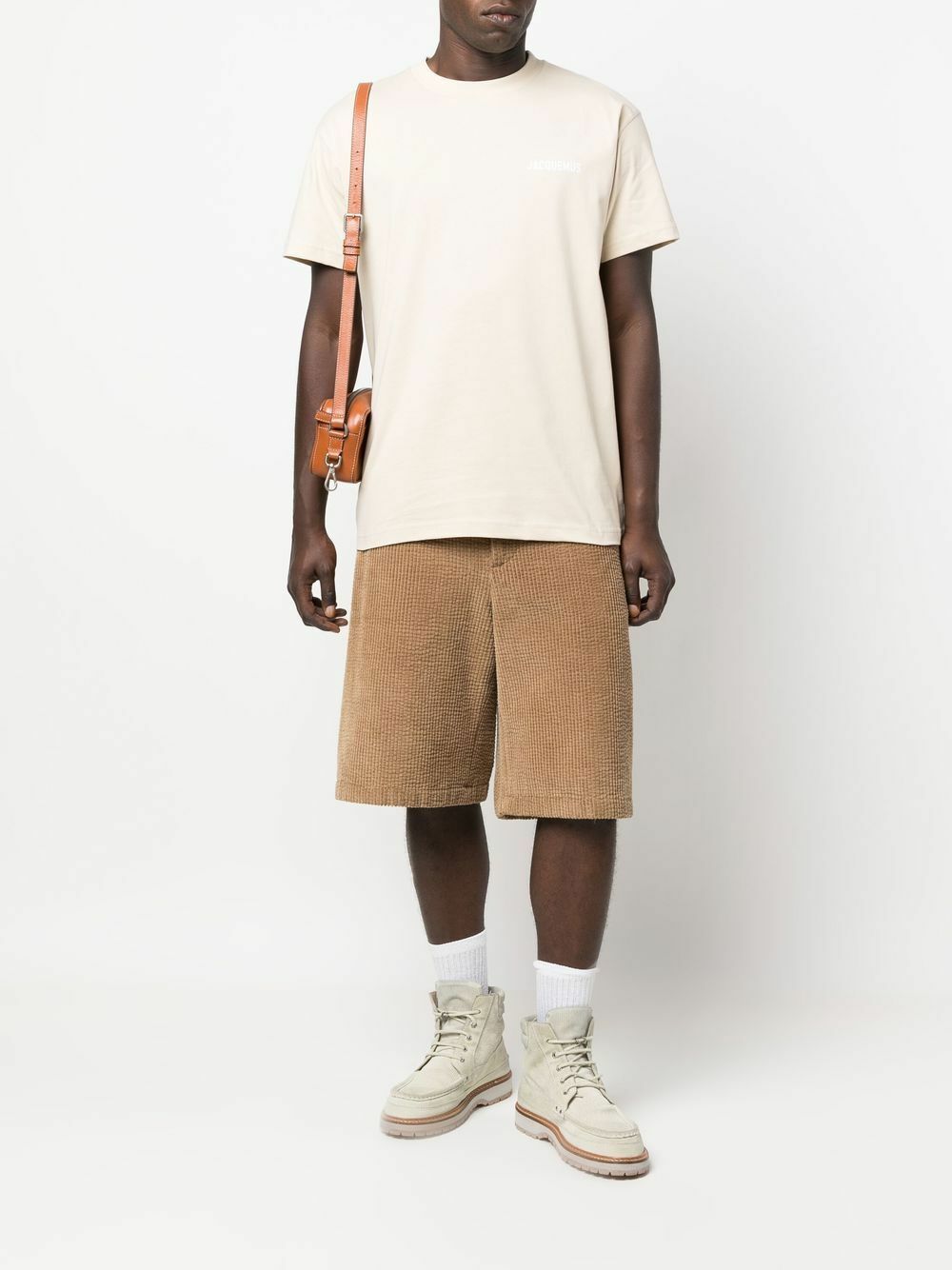 Jacquemus Le T-Shirt Logo Light Beige Tan Neutrals 216JS207-2480