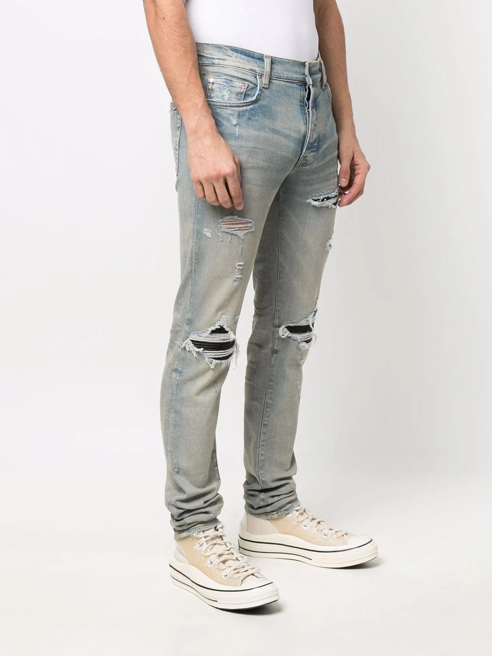 Amiri MX1 Jeans Suede Clay Indigo PXMD001