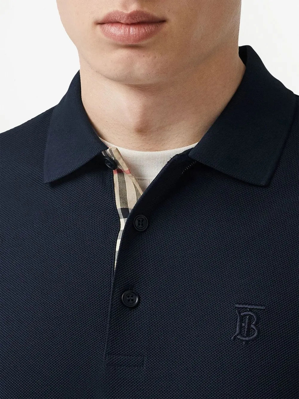 Burberry Monogram Polo Shirt Navy Blue 8055227