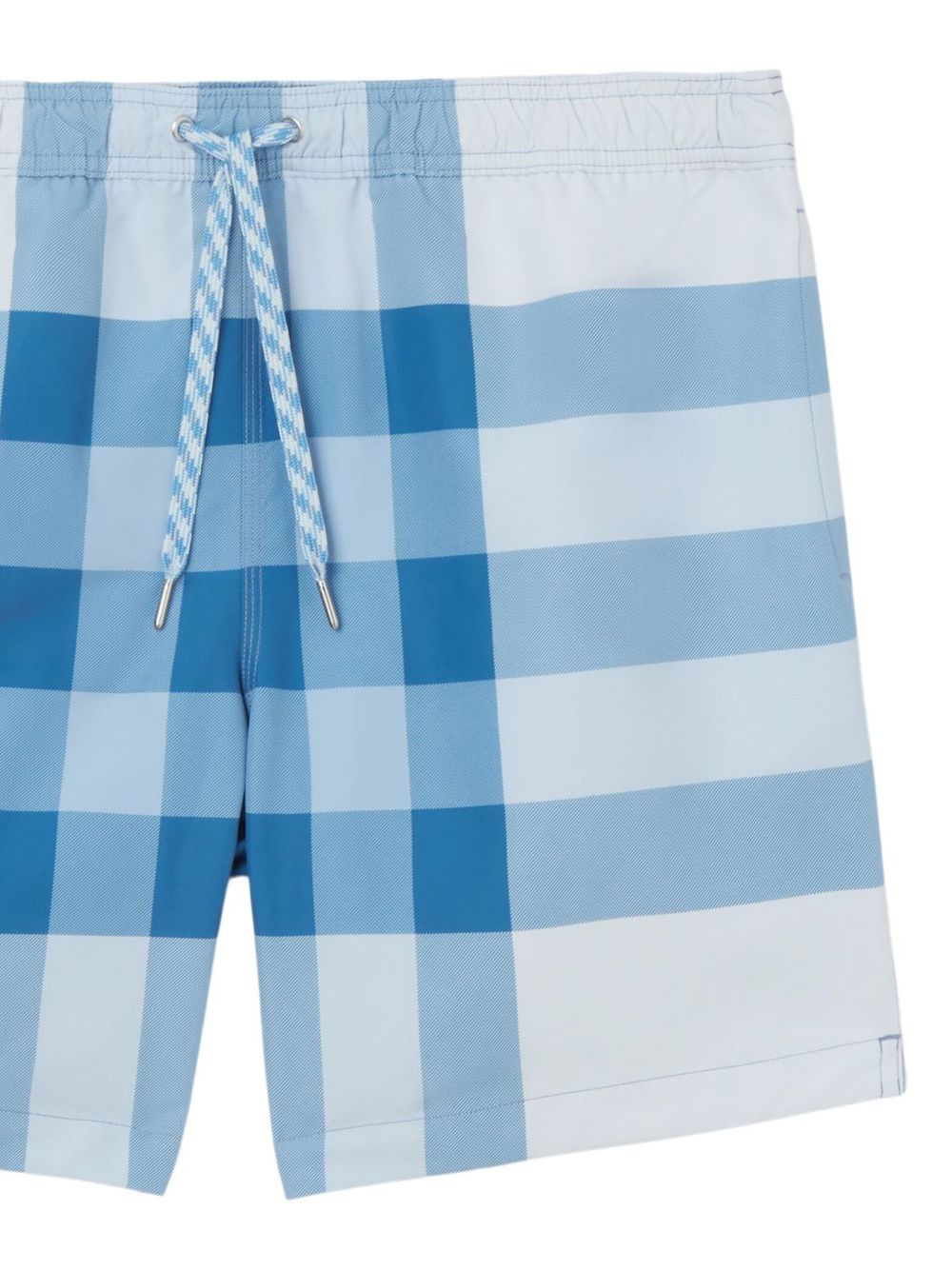 Burberry Check Print Swim Shorts Light Blue 8051248