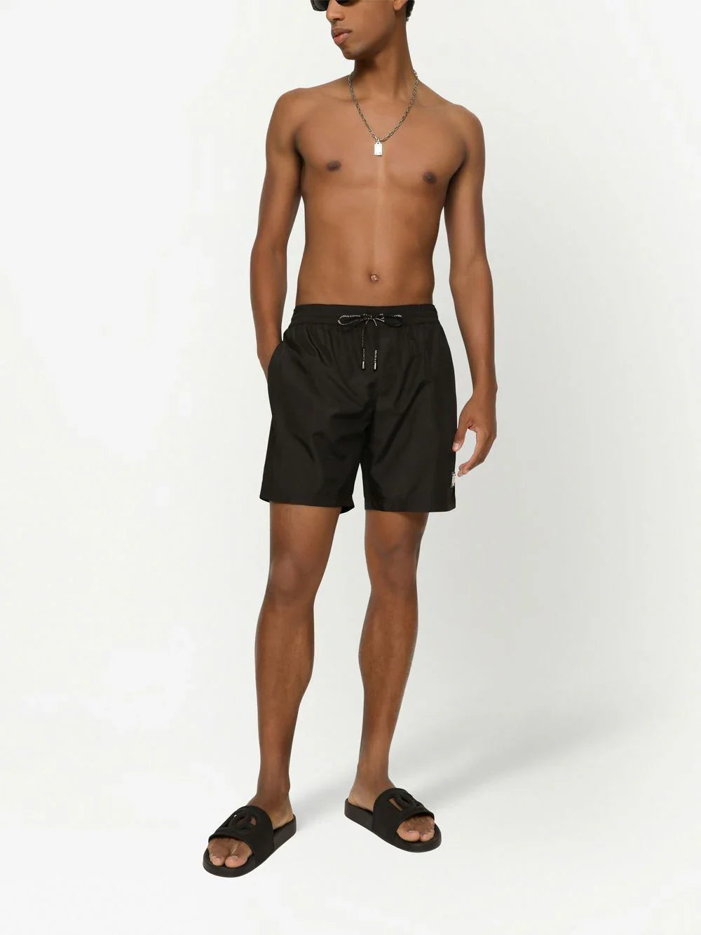 Dolce & Gabbana Logo Plate Swimming Shorts M4E45T FUSFW-N0000