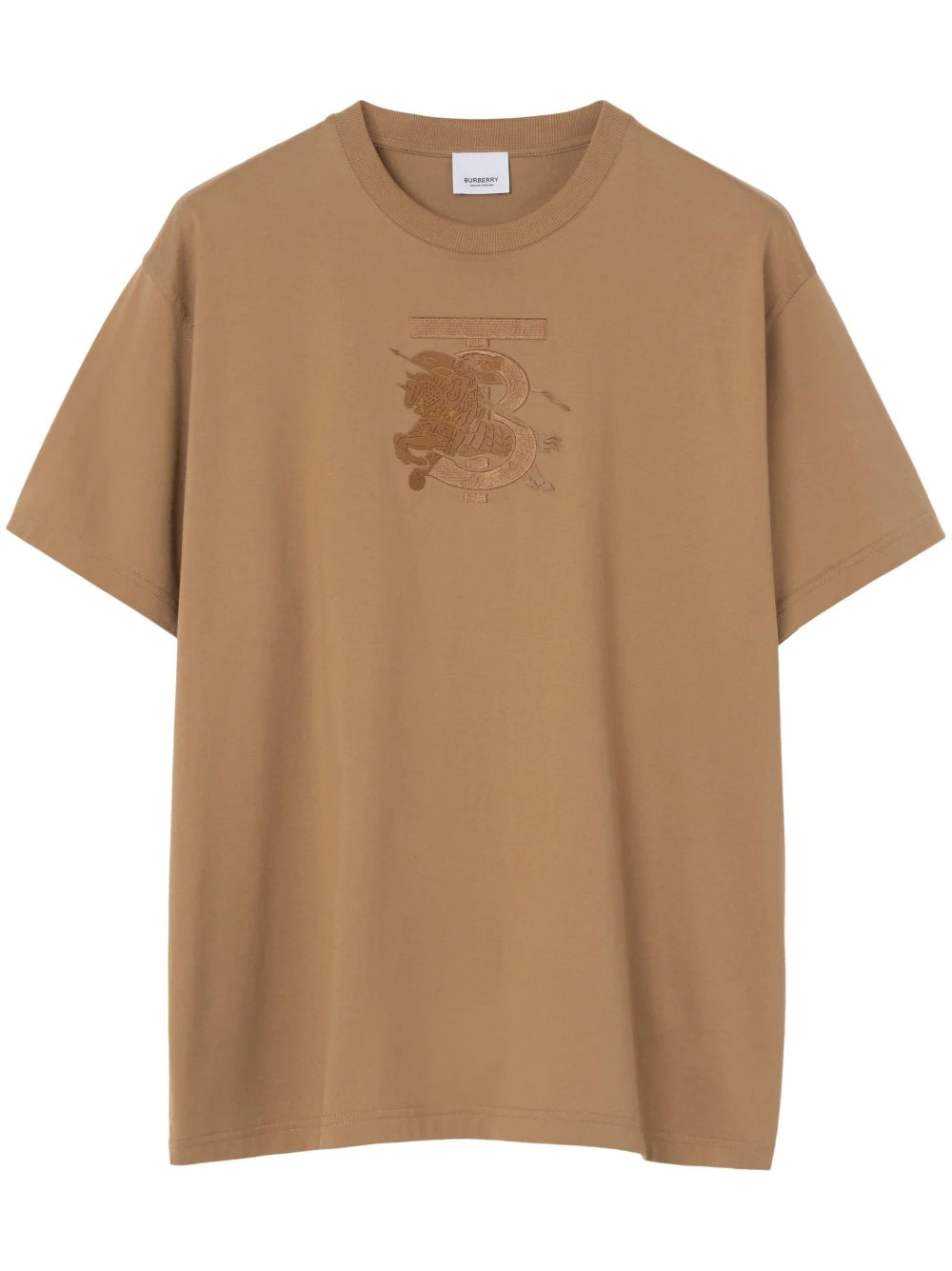 Burberry Tristan Embroidered EKD T Shirt Brown DemandUK