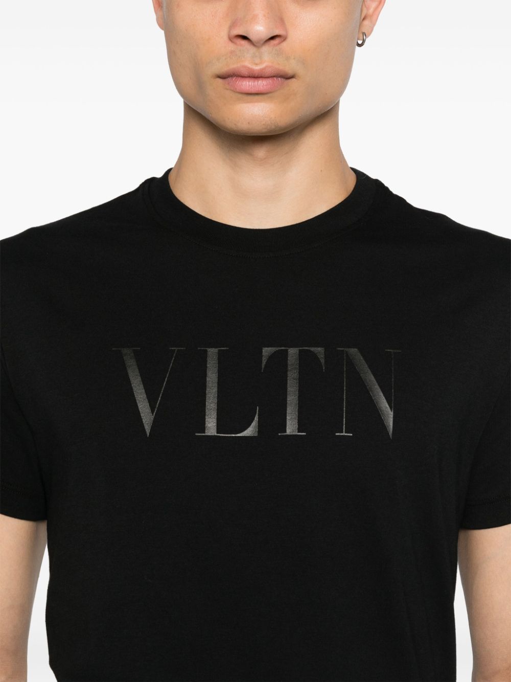 Valentino VLTN Logo Print T-Shirt Black VMG10V96P