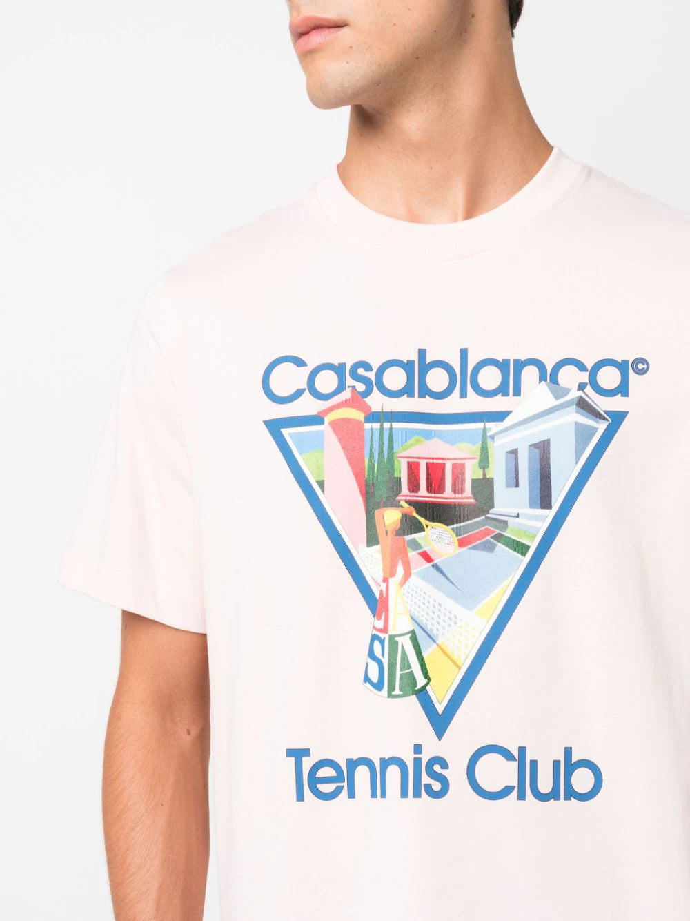 Casablanca Le Joueuse Tennis Club T-Shirt Pale Pink MF23JTS00124