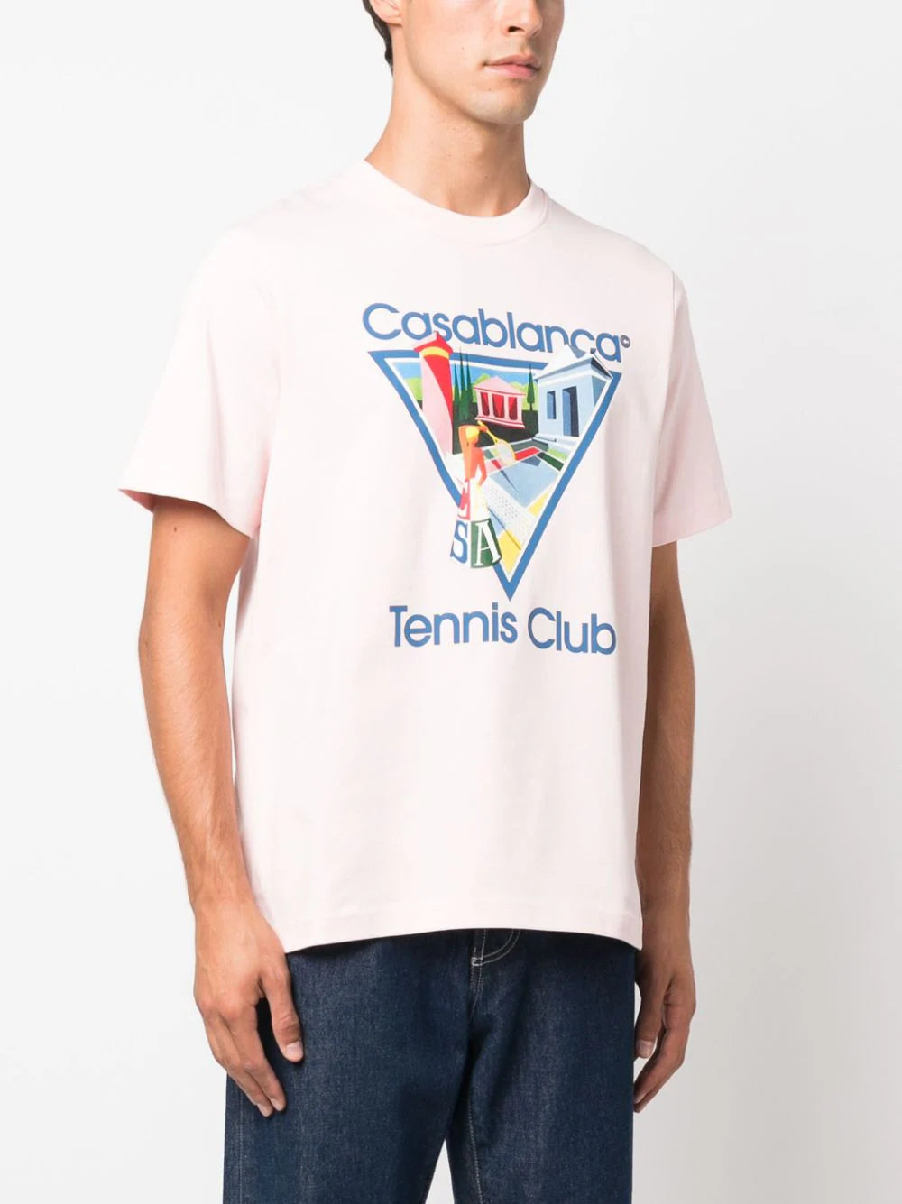 Casablanca Le Joueuse Tennis Club T-Shirt Pale Pink MF23JTS00124
