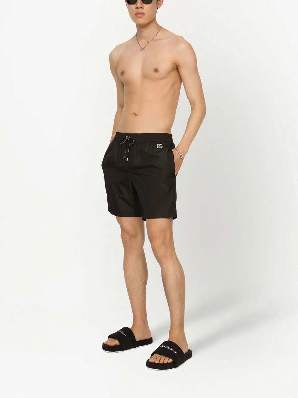 Dolce & Gabbana Swim Shorts With Logo Tag