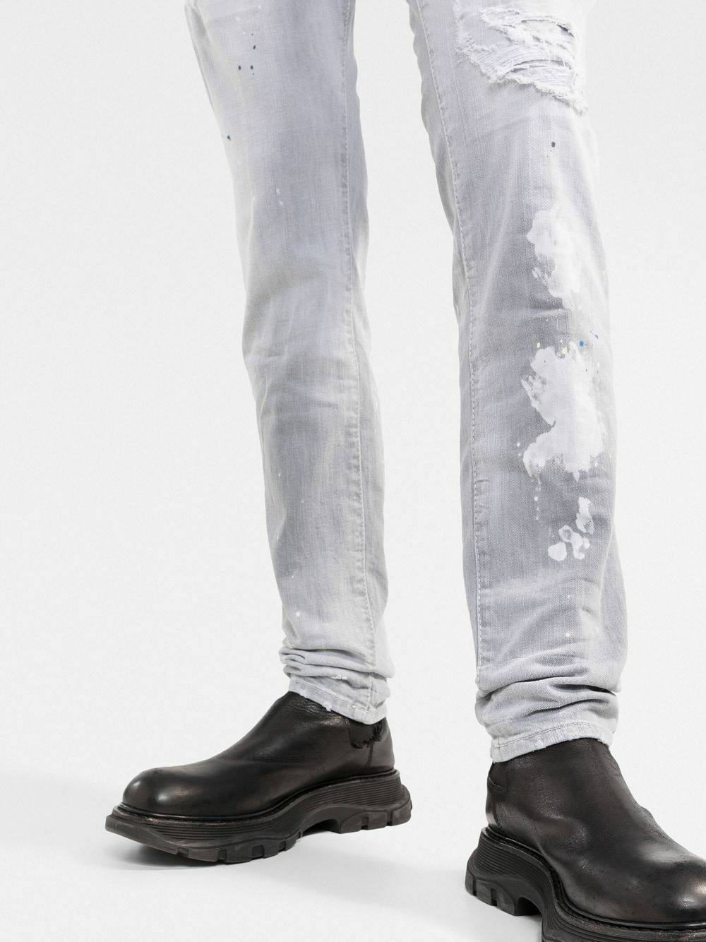 Dsquared2 Cool Guy Abstract Multi Paint Jeans Grey S74LB1190 S30260