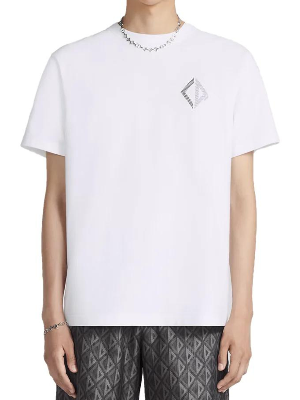 Dior CD Diamond T-Shirt White 313J696D0554_C088