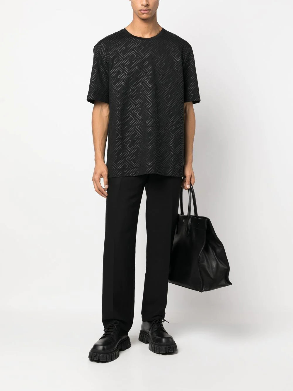 Fendi FF Logo Monogram Jersey T-Shirt FY0936AM7K