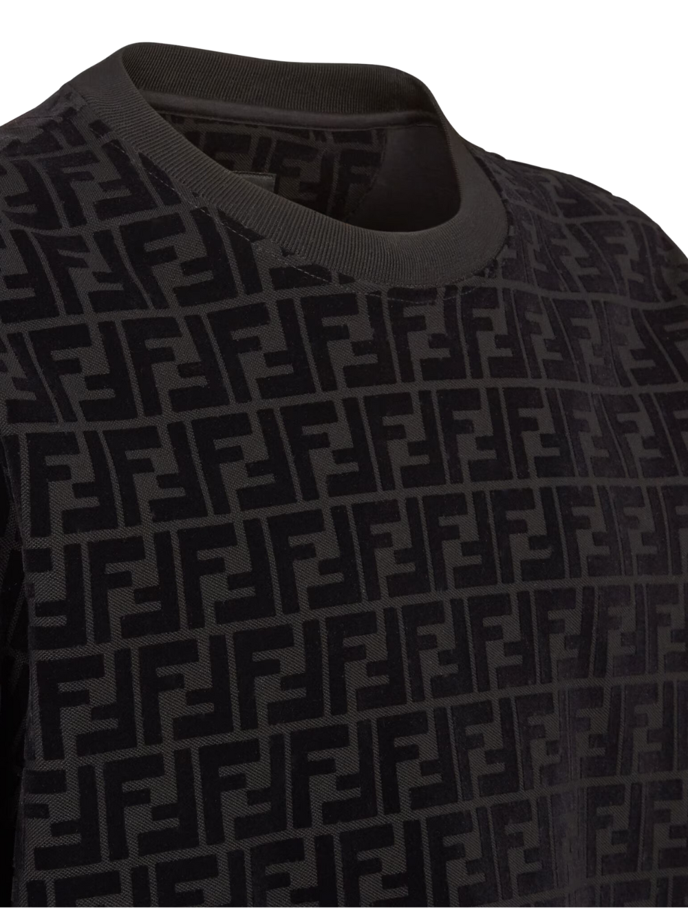 Fendi FF Logo Pattern Pique Sweatshirt FY1077AFRJF0ABB