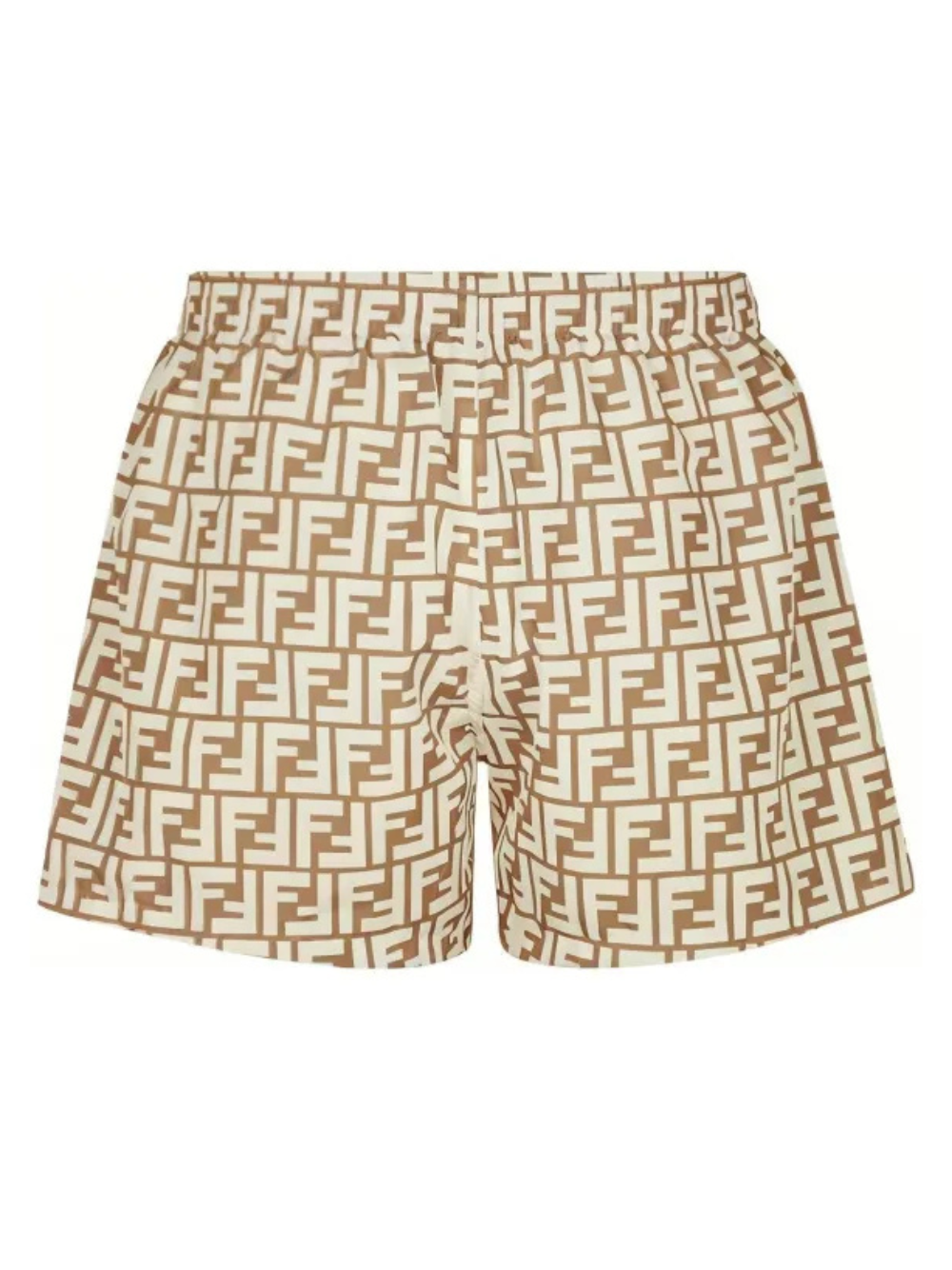 Fendi FF Swim Shorts Brown / Beige FXB077 AGBQ