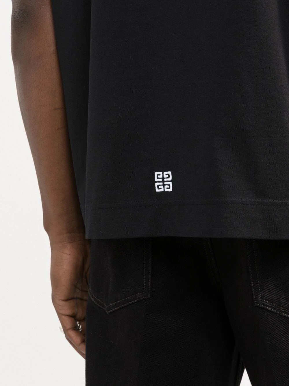 Givenchy College Embroidered T-Shirt Black BM71CW3Y6B