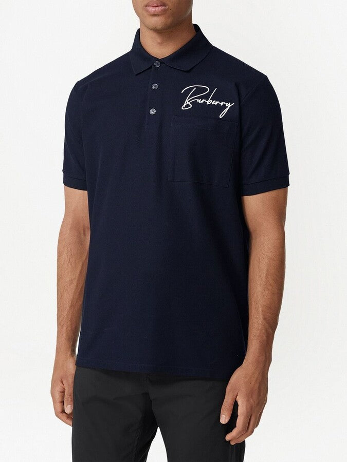 Burberry Signature Logo Embroidered Polo Shirt 8057628