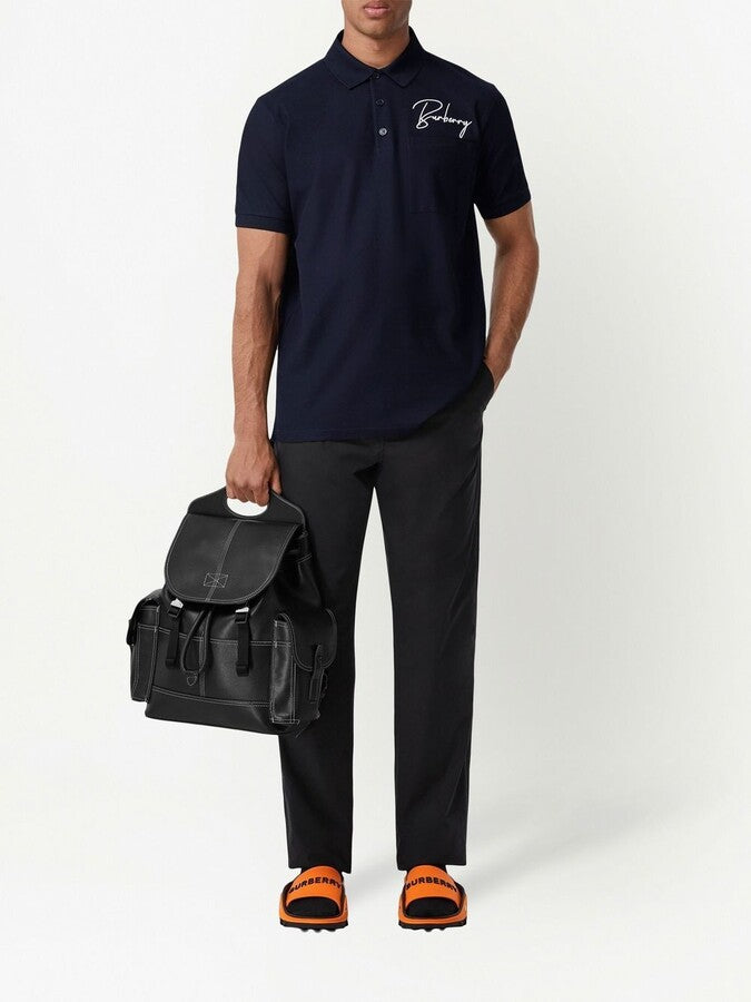 Burberry Signature Logo Embroidered Polo Shirt 8057628