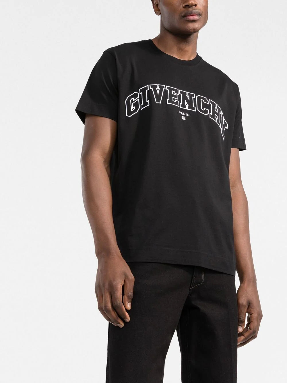 Givenchy College Embroidered T-Shirt Black BM71CW3Y6B