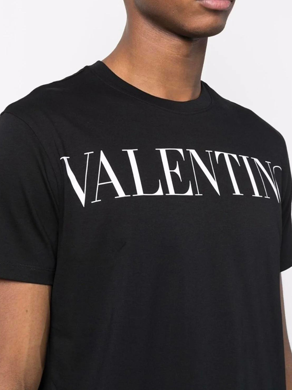 Valentino logo print t-shirt black XV3MG10V84F