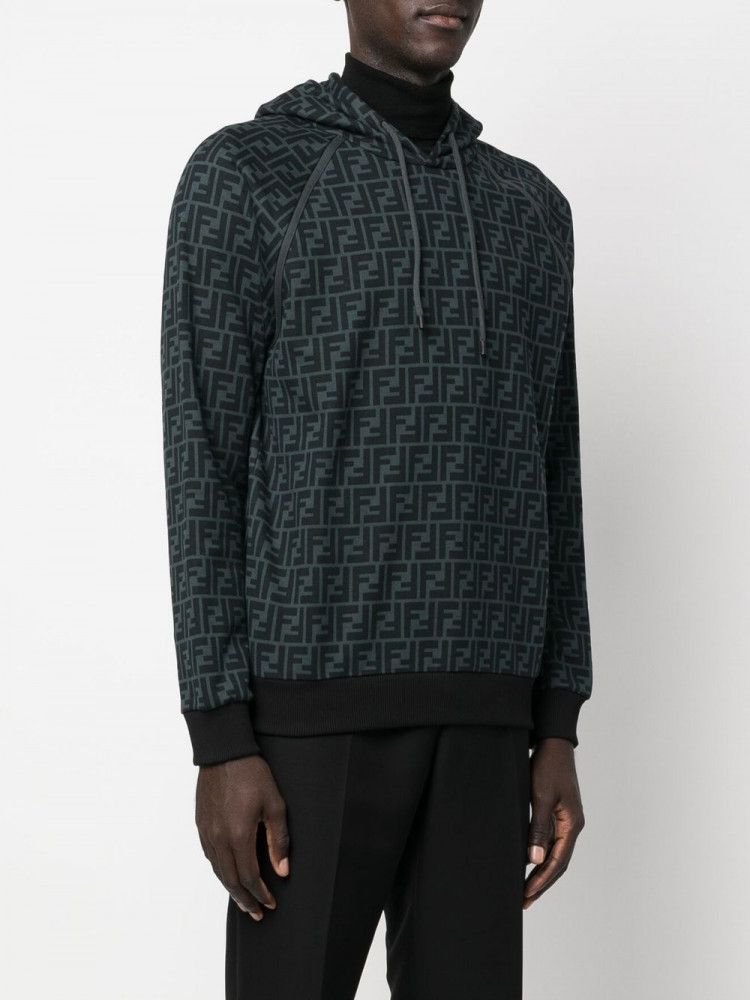 Fendi FF Zucca Monogram Hooded Sweatshirt FY0945A6ZT