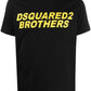 Dsquared2 Fade Logo Brothers T-Shirt Black and Yellow S74GD0825
