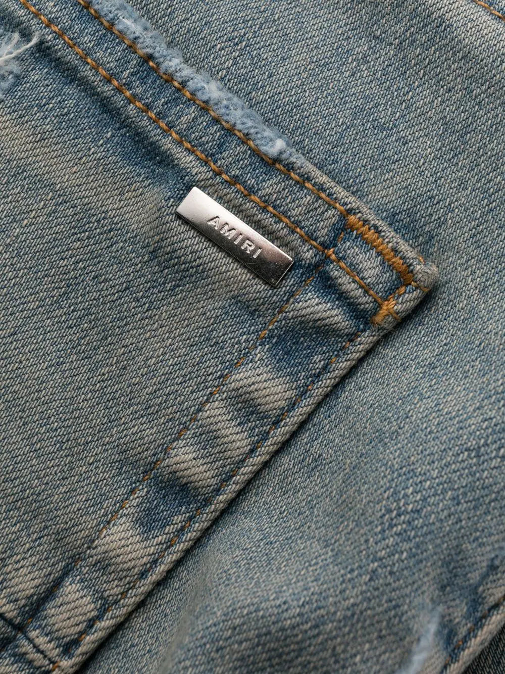 Amiri MX1 Jeans Suede Clay Indigo PXMD001