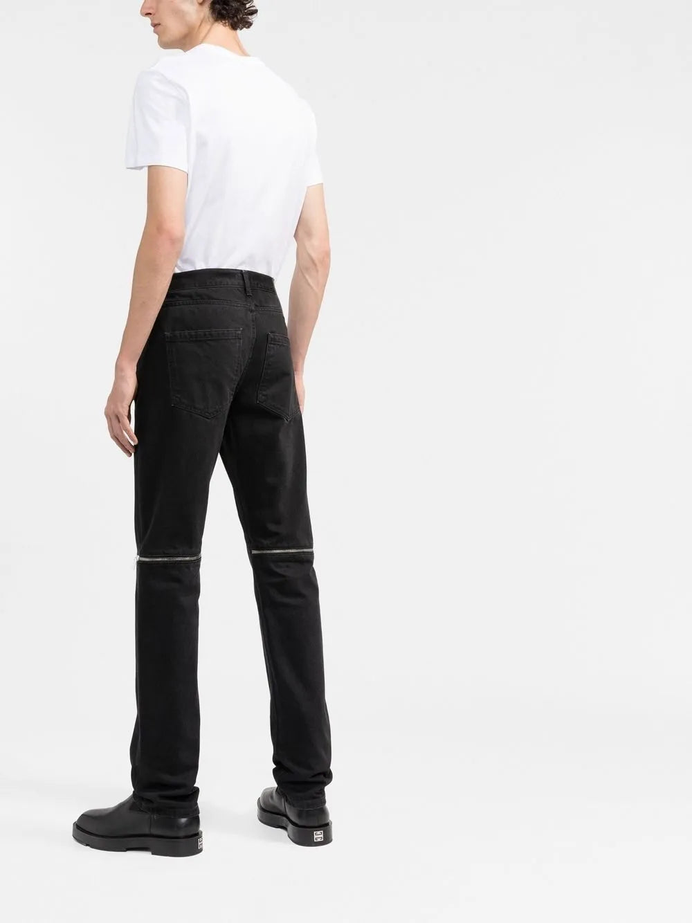 Balmain Small Flocked Logo Embroidered Cotton T-Shirt – White XH1EF000 BB04