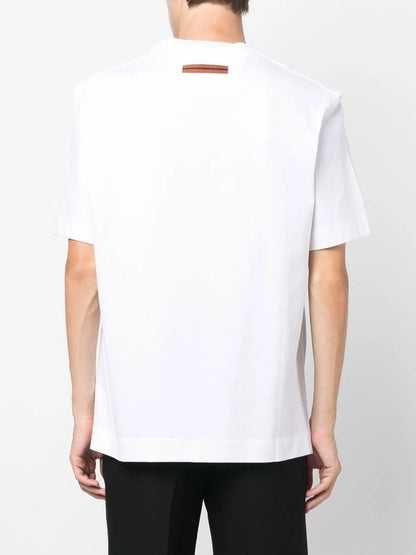Zegna Logo Print T-Shirt White