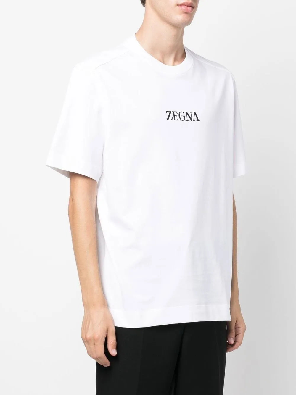 Zegna Logo Print T-Shirt White