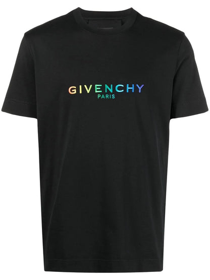 Givenchy Logo Print T-Shirt Rainbow BM71DH3Y6B