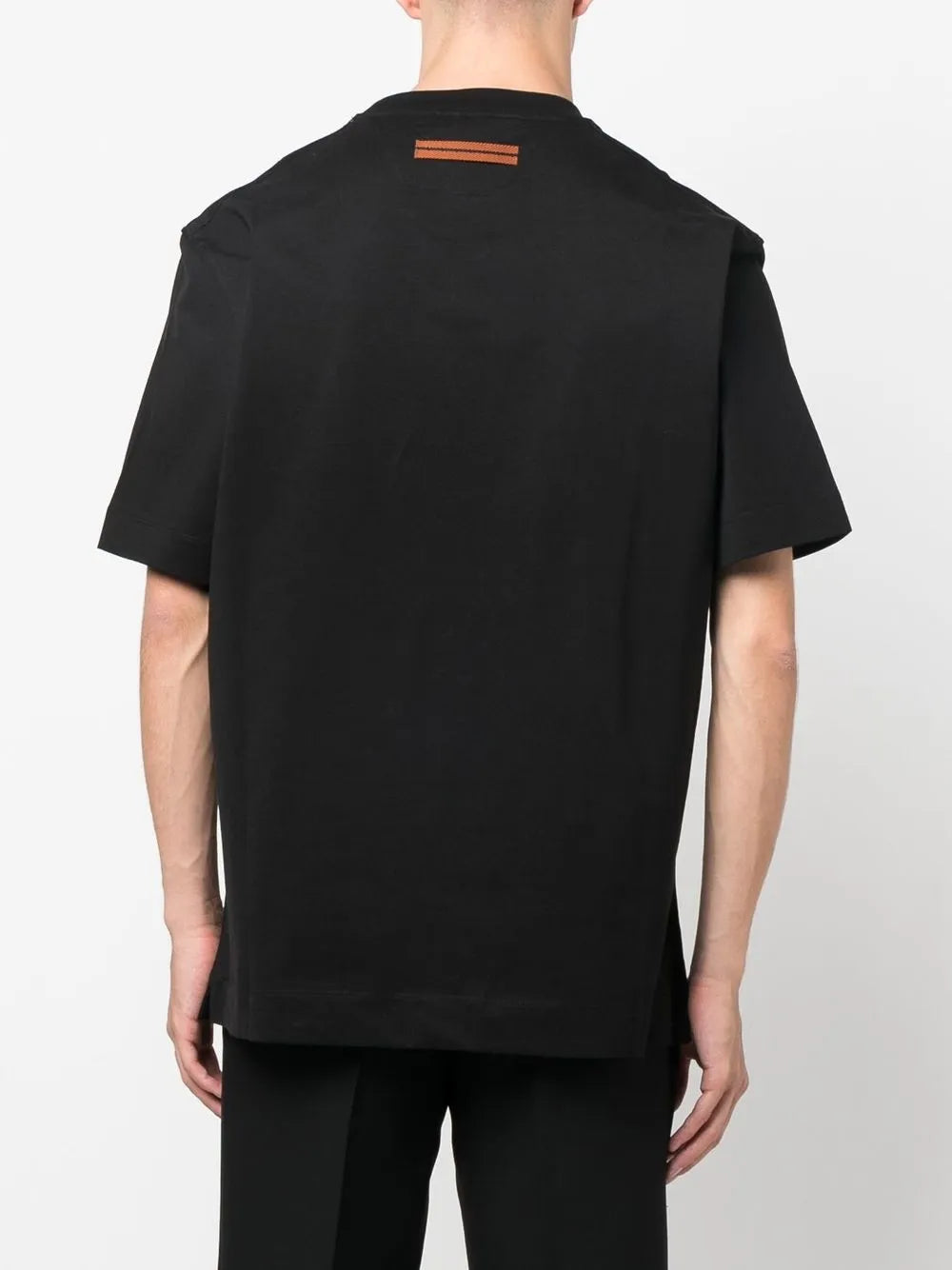 Zegna Logo Print T-Shirt Black