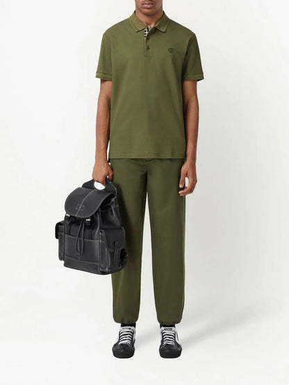 Burberry Monogram Polo Shirt Olive Green