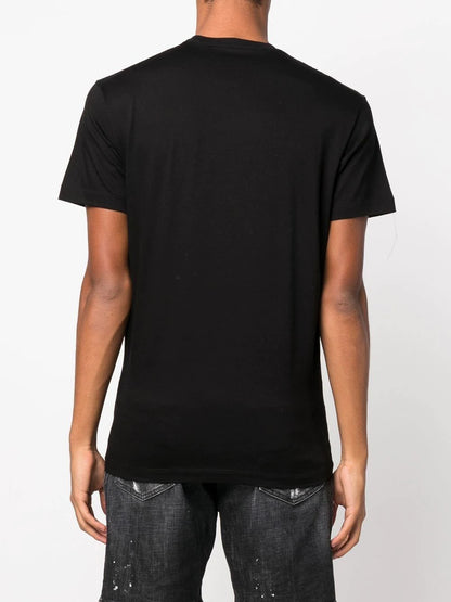 Dsquared Icon Outline Logo Print T-Shirt Black S79GC0063S23009