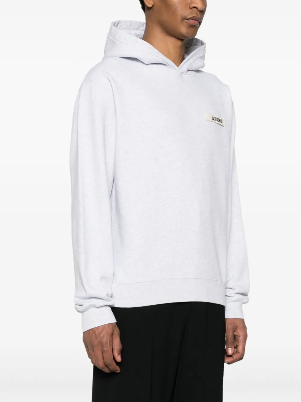 Jacquemus Gros Grain Hooded Sweatshirt Grey HOM00247AJ00126950