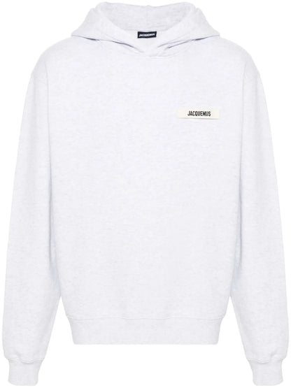 Jacquemus Gros Grain Hooded Sweatshirt Grey HOM00247AJ00126950