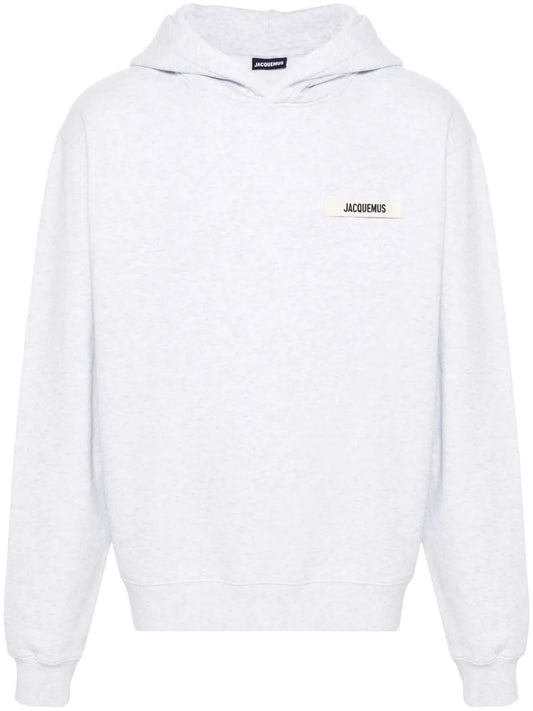 Jacquemus Gros Grain Hooded Sweatshirt Grey HOM00247AJ00126950