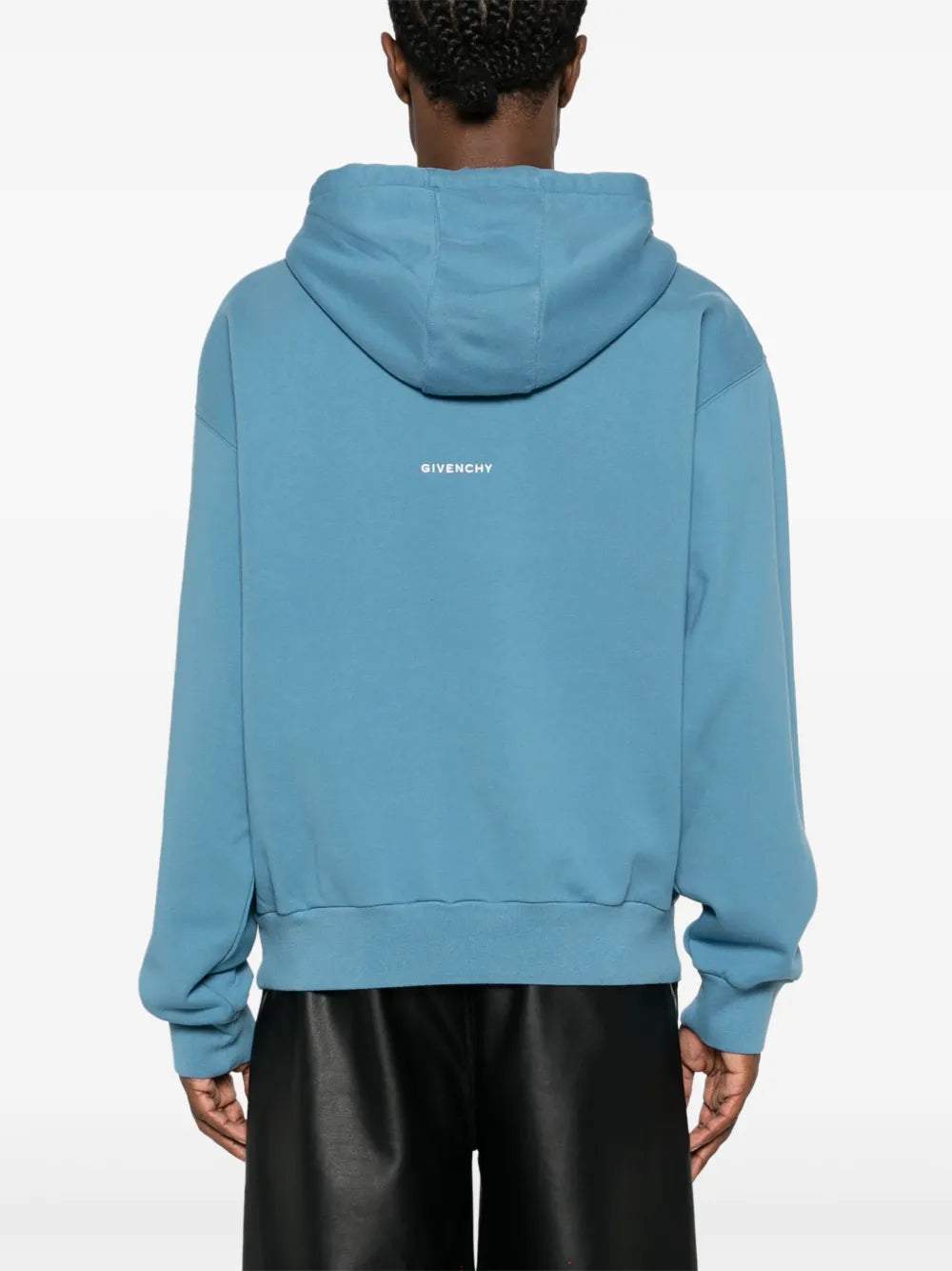 Givenchy 4G Logo Embroidered Hooded Sweatshirt Blue BMJ0LA3Y8P