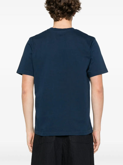 Casablanca Tennis Club Icon T-Shirt Navy Blue Beach Club