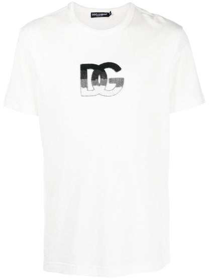 Dolce & Gabbana Logo Patch T-Shirt White G8KBAZ G7C6S
