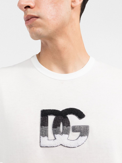 Dolce & Gabbana Logo Patch T-Shirt White G8KBAZ G7C6S