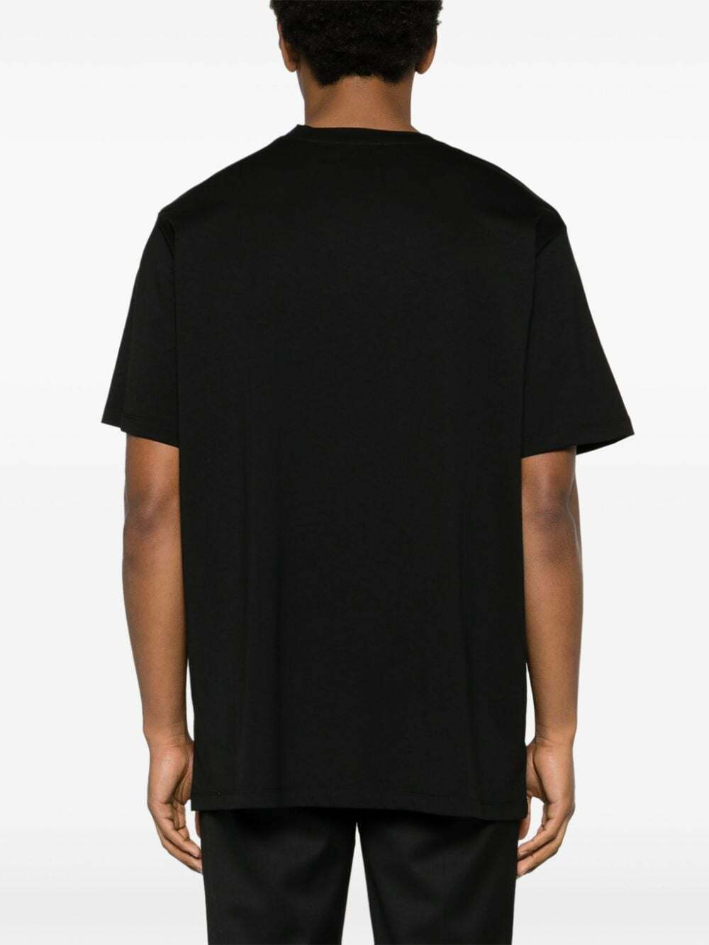 Balmain Metallic Velvet Flock T-Shirt Black Gold AH1EG010
