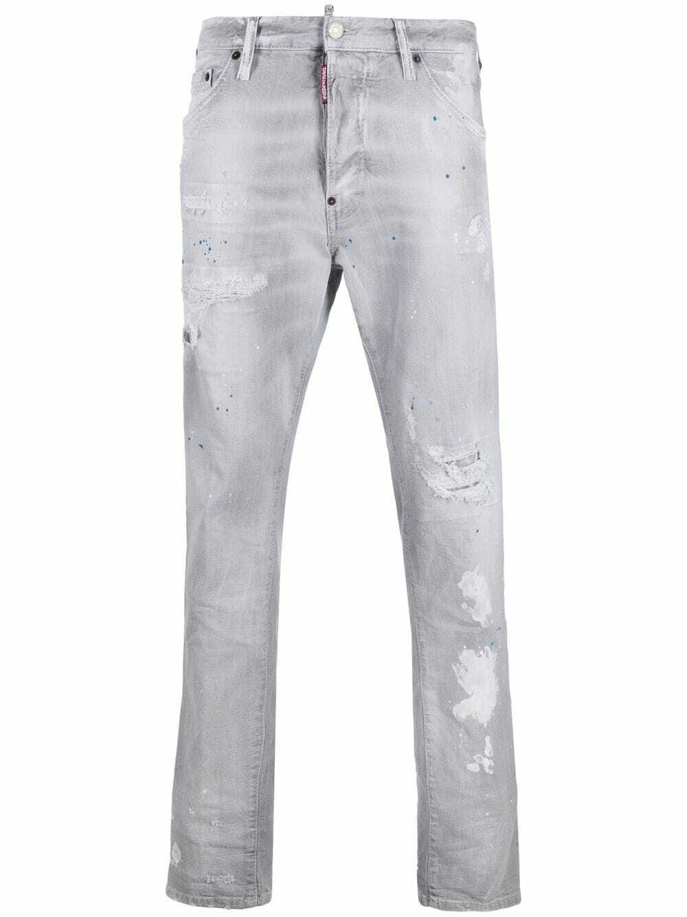 Dsquared2 Cool Guy Abstract Multi Paint Jeans Grey S74LB1190 S30260