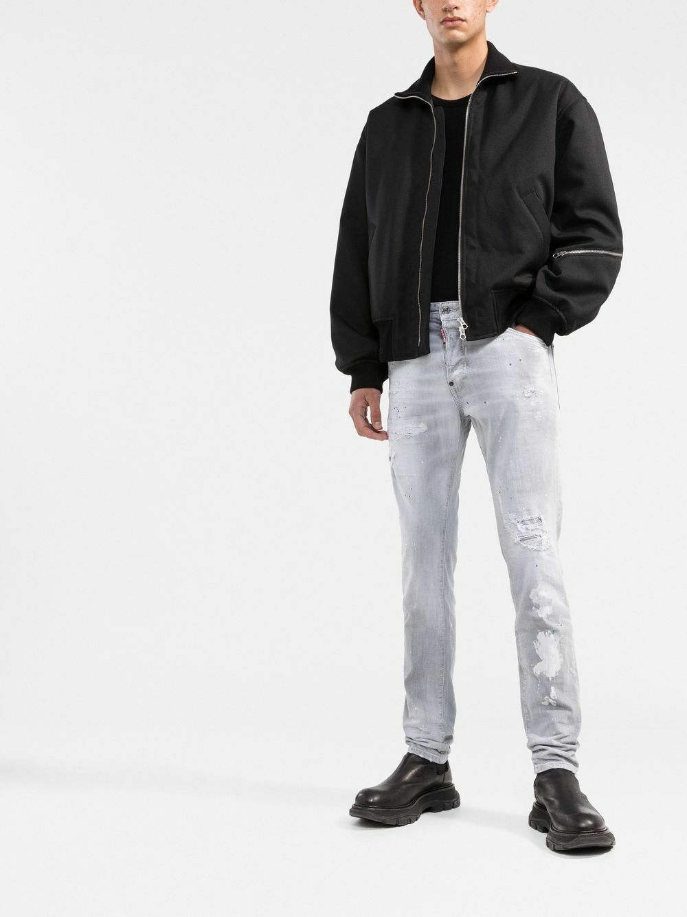 Dsquared2 Cool Guy Abstract Multi Paint Jeans Grey S74LB1190 S30260