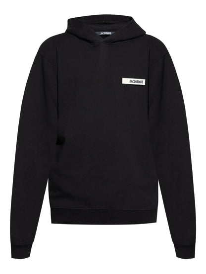 Jacquemus Gros Grain Hooded Sweatshirt Black
