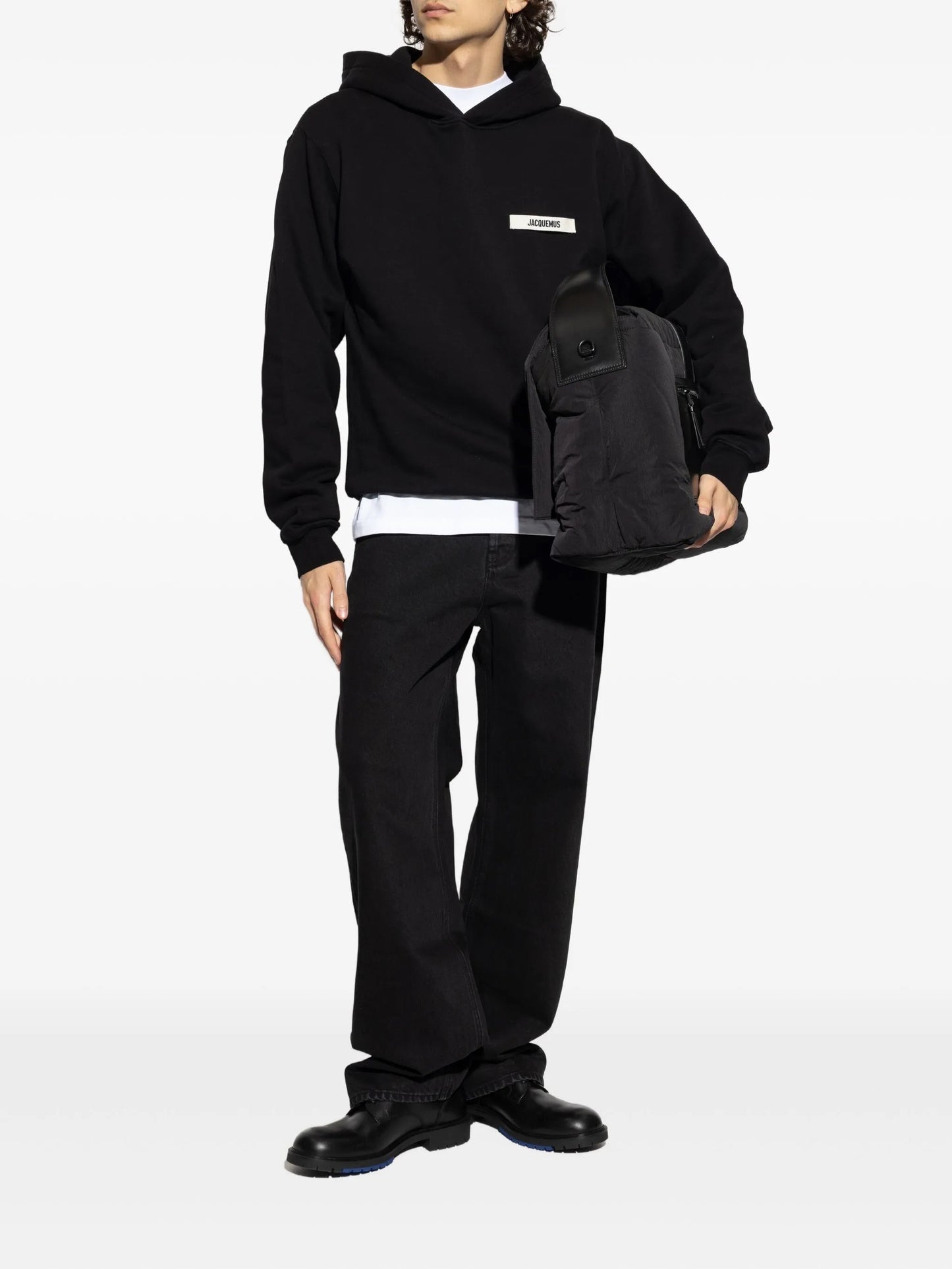Jacquemus Gros Grain Hooded Sweatshirt Black