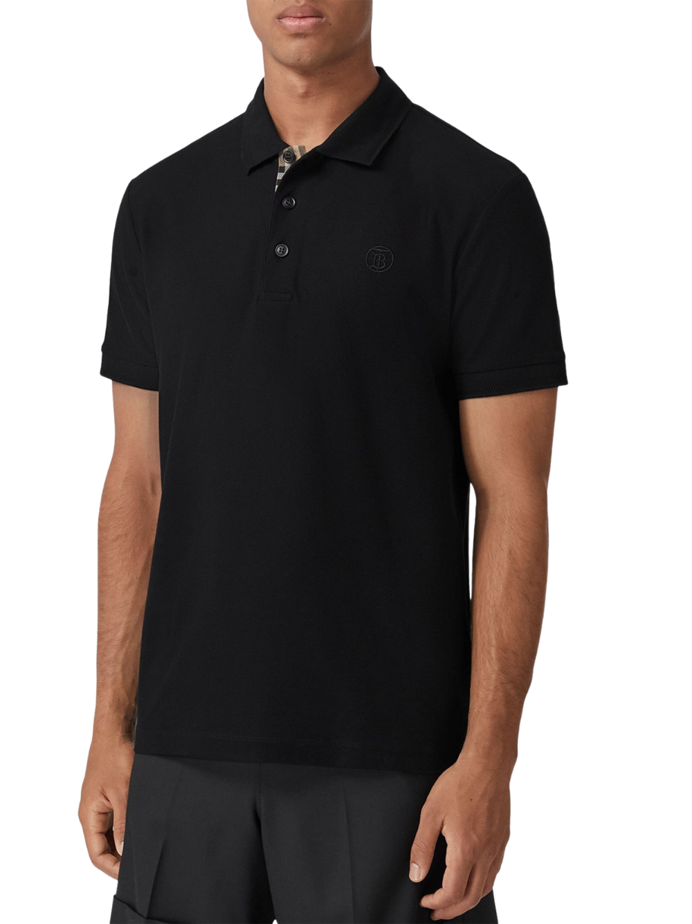 Burberry Monogram Polo Shirt Black 805528