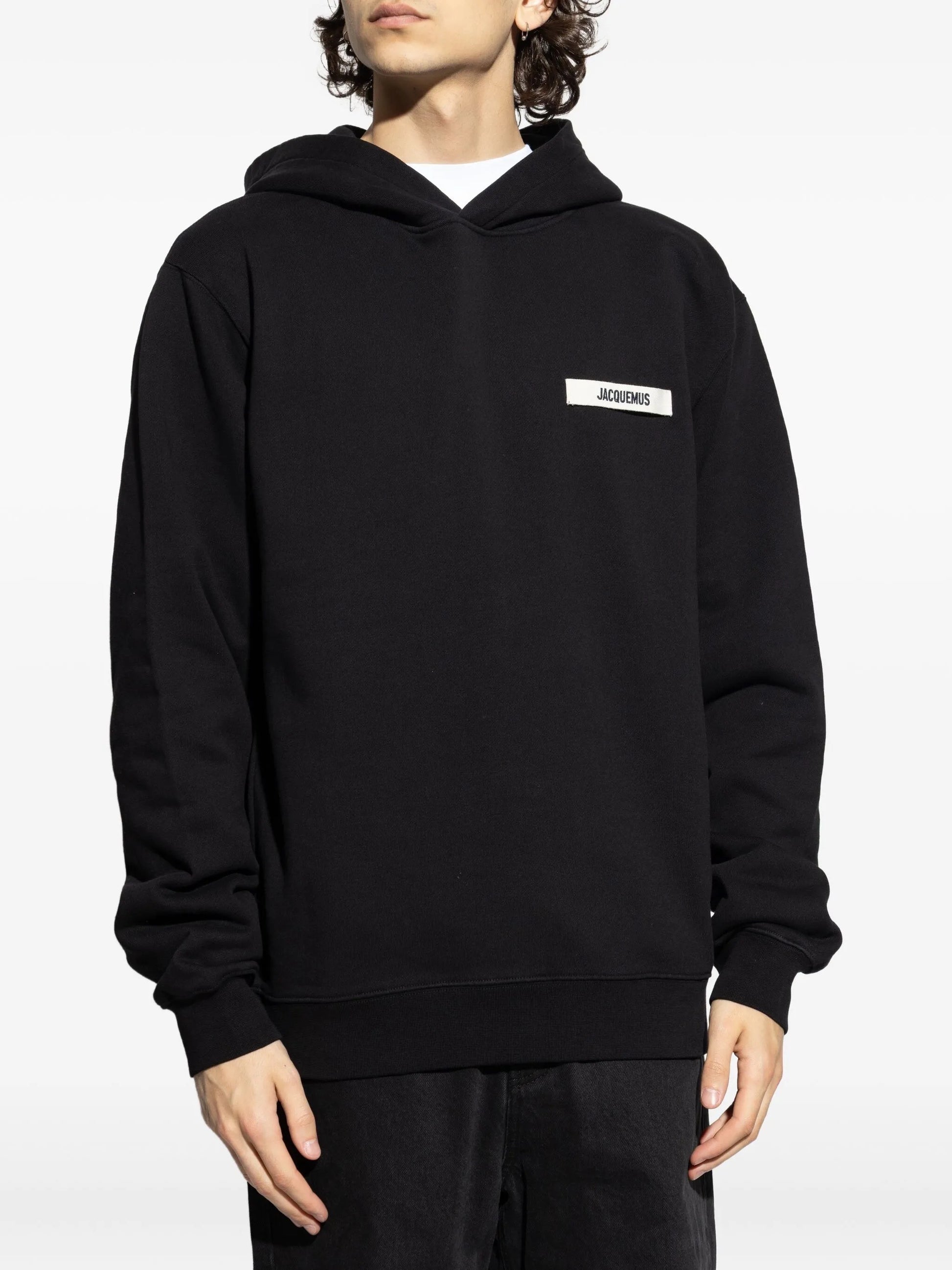 Jacquemus Gros Grain Hooded Sweatshirt Black