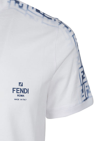 Fendi FF Monogram Faded Print Avio T-Shirt FY0894AN21F0QR0