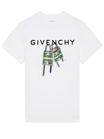 Givenchy Green Padlock T-Shirt BM716G3YBC
