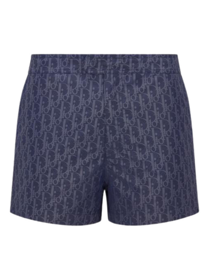 Dior Oblique Swim Shorts Navy 193B104AB041