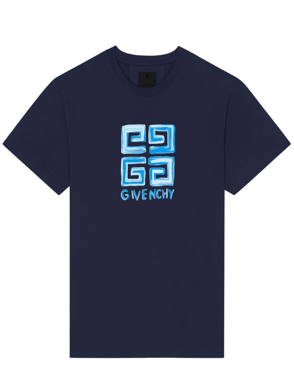 Givenchy 4G Logo Sketch Navy T-Shirt – DemandUK