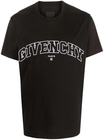 Givenchy College Embroidered T-Shirt Black BM71CW3Y6B