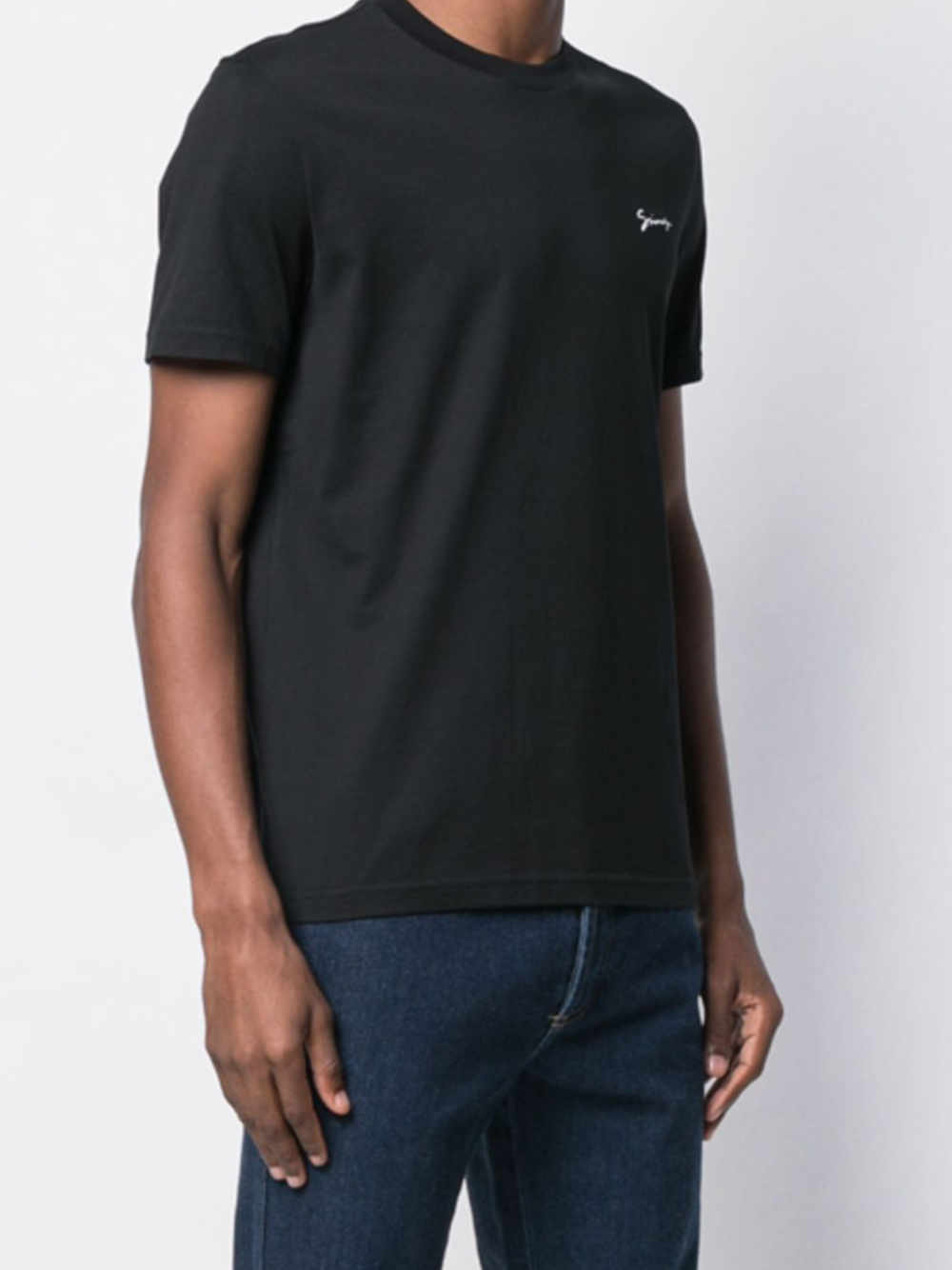 Givenchy Chest Logo Minimal Embroidered Script Signature T-Shirt BM70LR3002